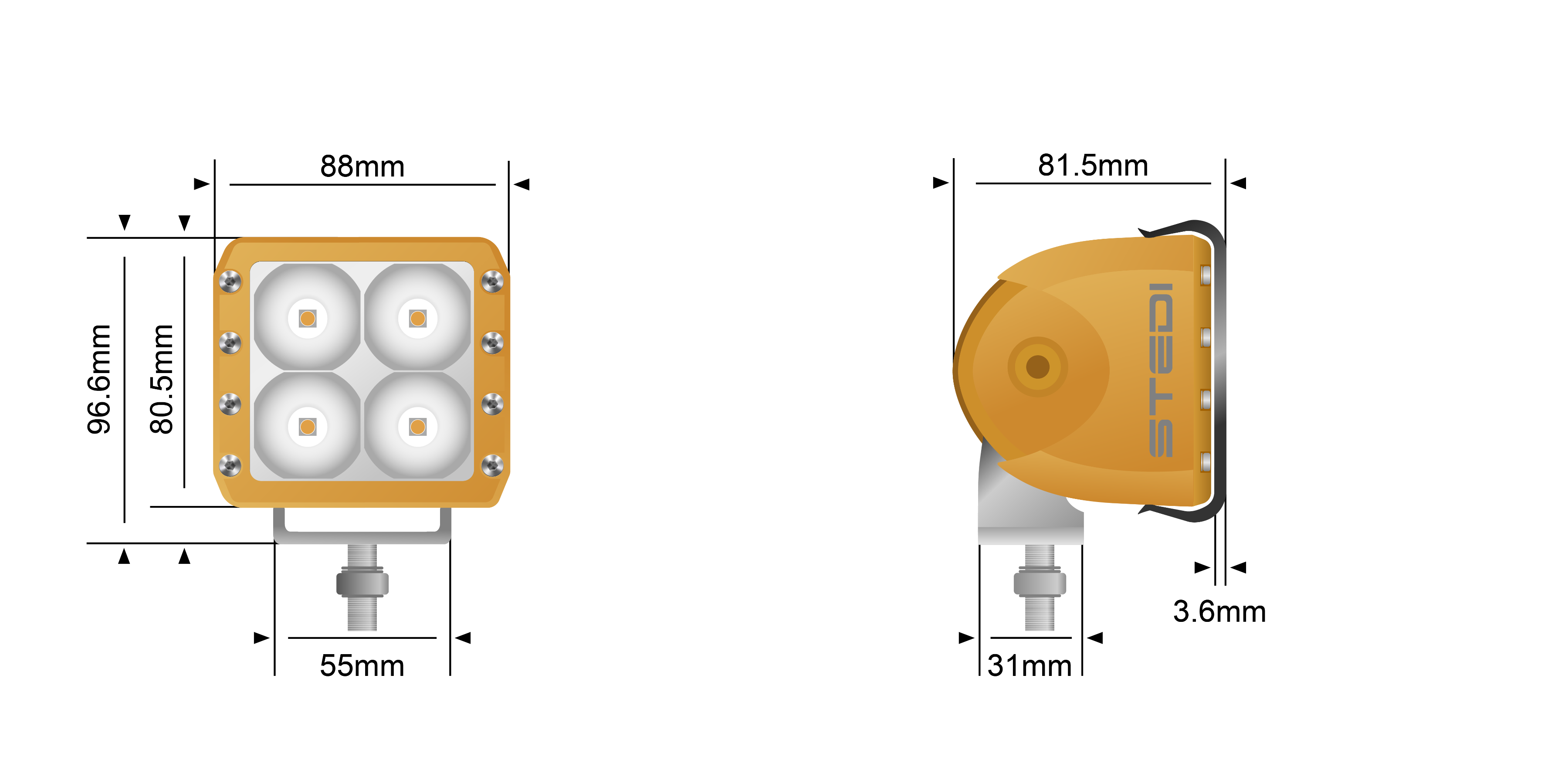 STEDI Industrial C-4 LED Light | Spot